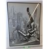 Image 1 : 'Acrobats on the Empire State Building' Framed Photo 32" Tall x 24" Wide, Cannot Ship