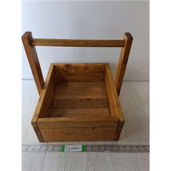 *Wood Basket 14.5" Tall x 15" x 13"