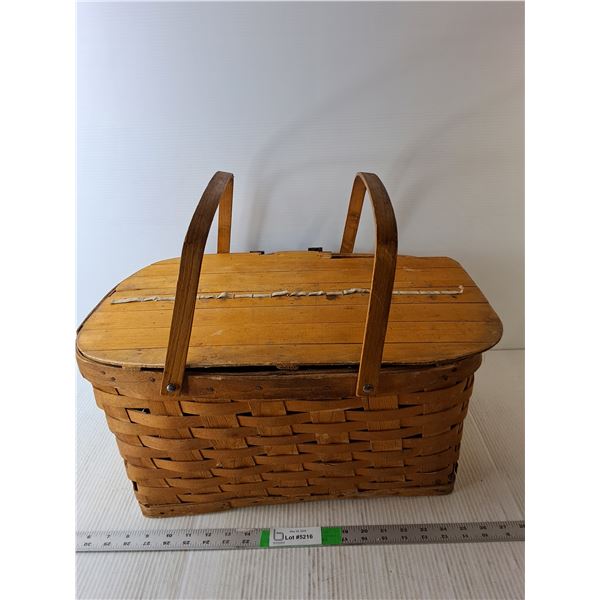 Woven Basket 21" x 15" x 10", As Is