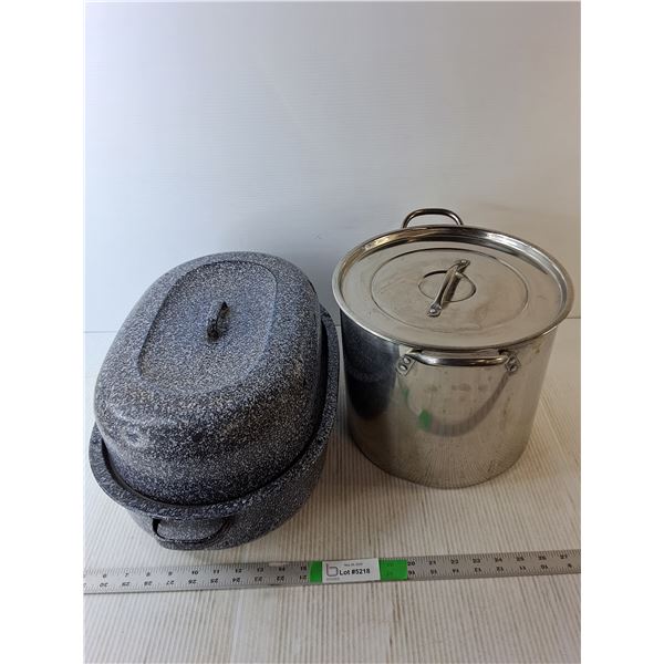 Stainless Steel Pot 10" Tall & Roaster