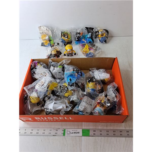 Lot of Despicable Me 3 Plastic Figurines, Mostly Sealed