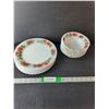 Image 1 : Poinsettia Dish Set- (8) Bowls, (7) Dinner Plates