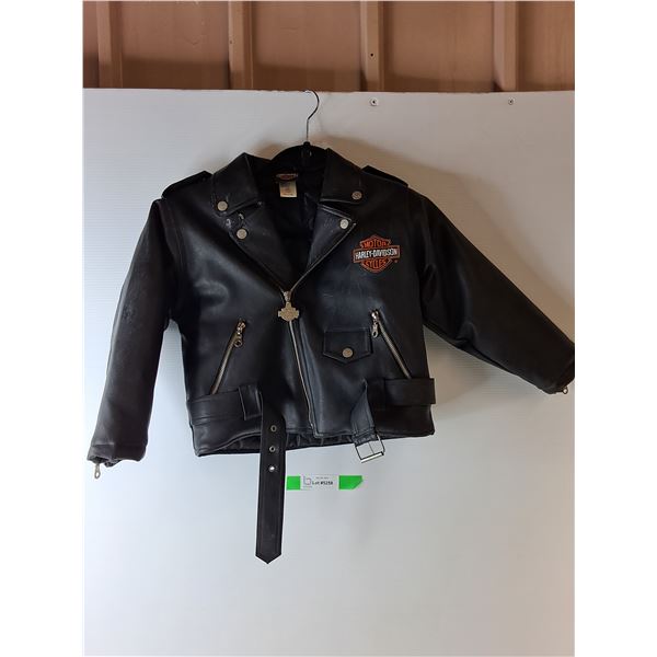 *Child Harley Davidson Faux Leather Bomber Jacket-7