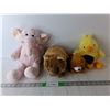 Image 1 : (4) Stuffies - Elephant, Dog, Chick