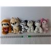 Image 1 : (6) Stuffies- Ty Beanies, Valentine Sloth, Misc.