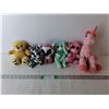 Image 1 : (6) Stuffies- Ty Beanies, Unicorn, Bear