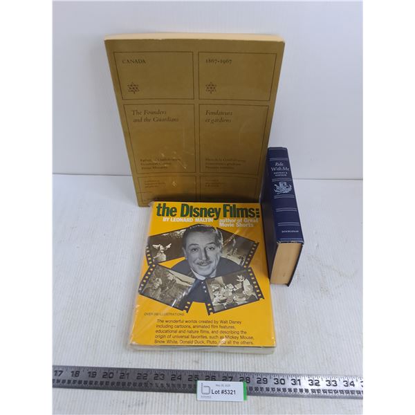 (3) Books (Disney Films, Ride With Me, Founders & Guardians)