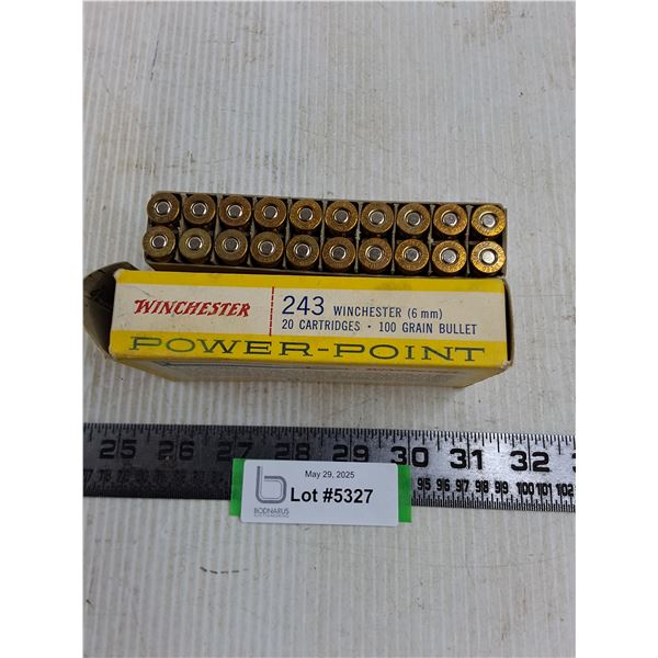 *^ Box of 20 - 243 Winchester 6mm Cartridges - PAL Required - Pickup Only