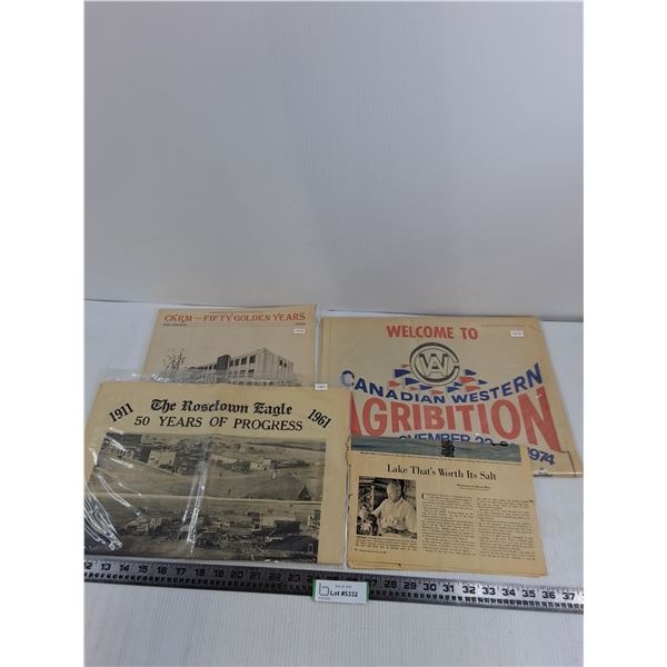 Vintage Newspapers from 1961-1974