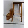 Image 1 : * Vintage Wooden Step Stool - 24" x 15" x 15" - Pickup Only