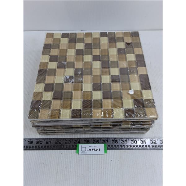 (10) Back Splash Tile Sets - Sealed - 12" x 12"  -  PICK UP