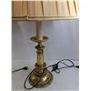 Image 3 : Pair of Vintage Brass-Plated Table Lamps - Tested - Pickup Only