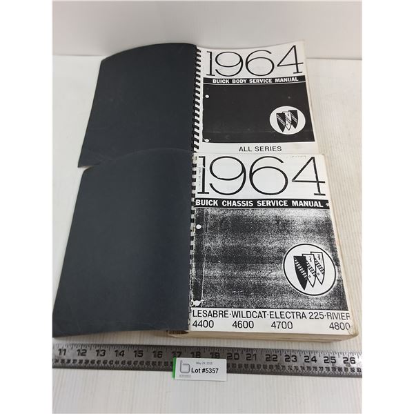 (2) Shop Manual Binders (1964 Buick Body & Chassis) - Appears to be Photocopied