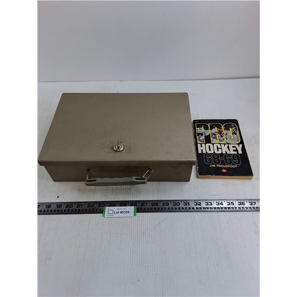 Fire-proof Metal Locking Carry Case - 14" x 9.5" x 4", Pro-Hockey 68-69 Book