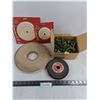 Image 1 : Buffing Pads, Roll of Tape, Grinding Wheel, Bulk Christmas Lights Clips