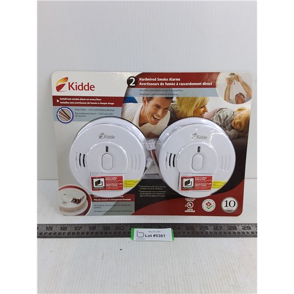 Kidde 2-pack Hardwired Smoke Alarms - NIB