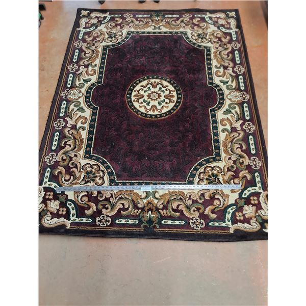 * 7.5' x 5.5' Concord Burgundy/Green/Cream Area Rug  -  PICK UP