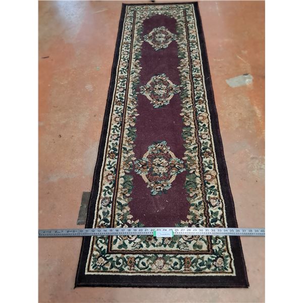 Runner Area Rug - Burgundy/Green/Cream - 7' x 2.25'  -  Pick Up