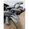 Image 2 : * Vintage Set of Right-Handed Golf Clubs Irons (Mostly Northwestern) with Augusta Bag & Cart