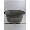 Image 1 : Vintage Sheet Metal Wash Tub 24" x 12" x 12" - Pickup Only