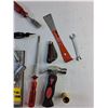 Image 3 : Adjustable Wrench, Chisel, Wrenches, Drywall Pole Sander, Hammer, Screwdriver, Calculator and Misc