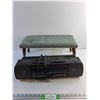 Image 1 : Foot Stool and AM/ FM Stereo Radio Dual Cassette Recorder - As Is
