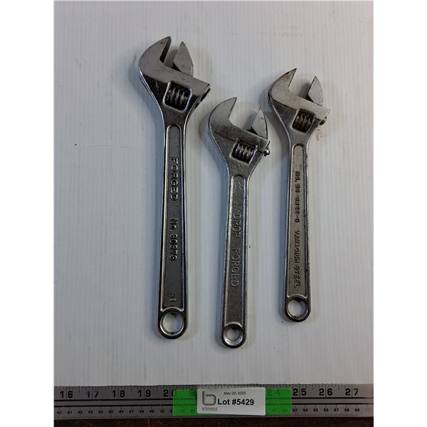 (3) Adjustable Wrenches