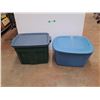 Image 1 : *(2) Plastic Totes - As Is, 21 x 16 x 17", Cannot Ship