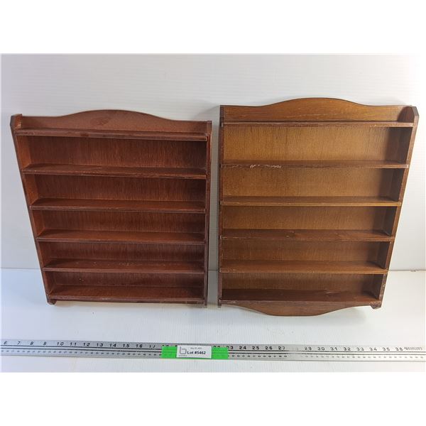 (2) Wooden Display Racks 17 x 13"
