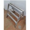 Image 2 : **Aluminum Sturdy Step Ladder/ Saw Horse, 34" Tall, Cannot Ship