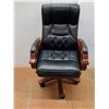 Image 3 : *Vinyl Leather Wheeled Office Chair, 45" Tall, Cannot Ship