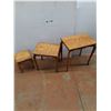 Image 1 : *(3) Wooden Nesting Tables, Largest Is 2ft Tall, Cannot Ship