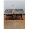 Image 1 : **(2) Patio Side Tables, Both 24" x 24" x 24", Cannot Ship