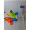 Image 3 : Kids' Lot- (2) Water Guns, (2) Birdies, Temporary Tattoos, Misc.