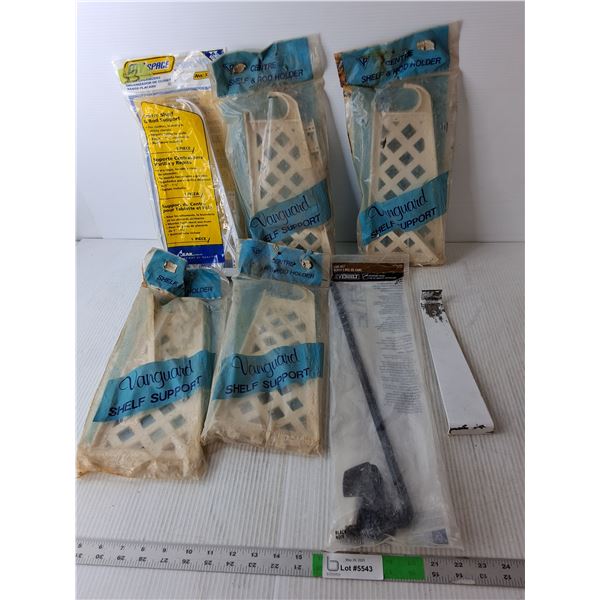 (5) Centre Rod & Shelf Holders, Cane Bolt