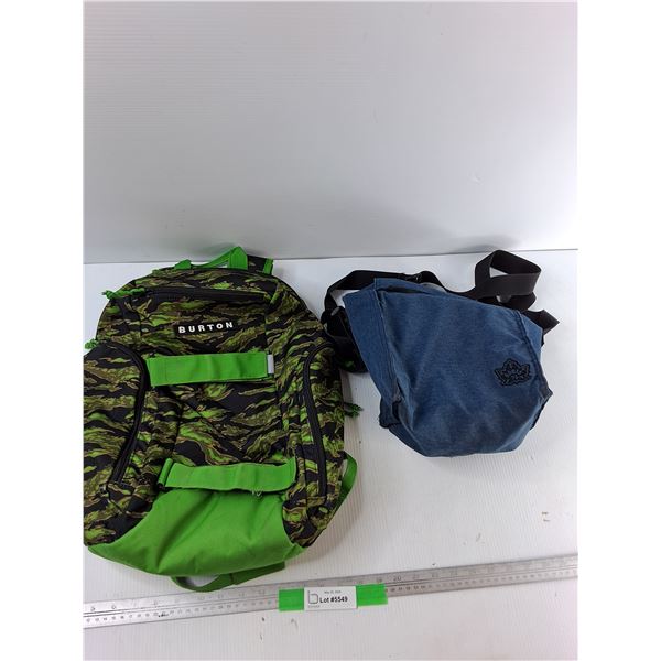Burton Backpack And Roots Lunch Bag