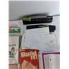 Image 5 : Assorted Items - (9) Stacks of Paper, (3) Notebooks, (2) Letter Openers, Misc