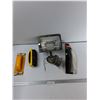 Image 1 : Assorted Items - Hand Sander, Wirebrush, Floodlights, Peg Hooks