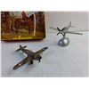 Image 2 : Canadian Mountie on Patrol Tin Box and (2) Military Airplane Models