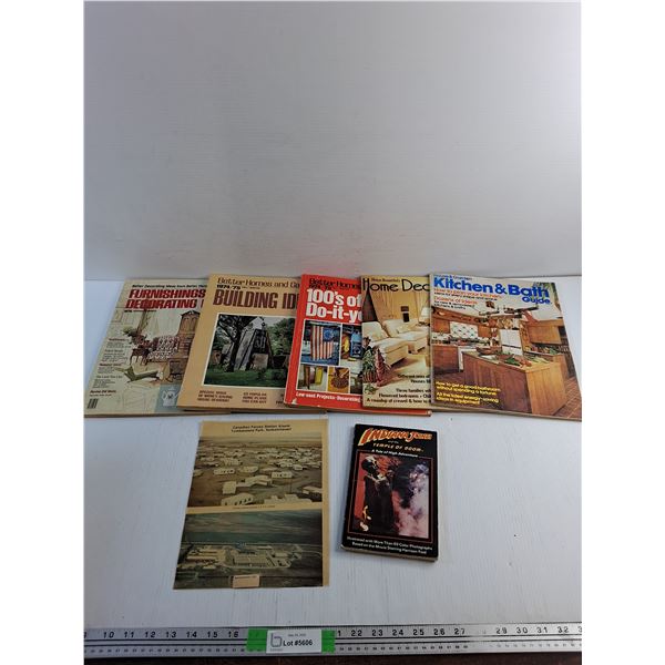 Home Decorating Magazines, CFS Poster and Indiana Jones Book