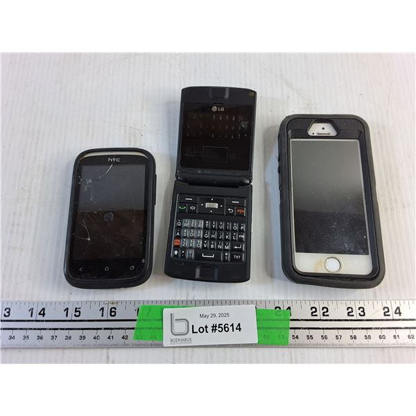 HTC, LG and Apple iPhone 5s Phones - As Is