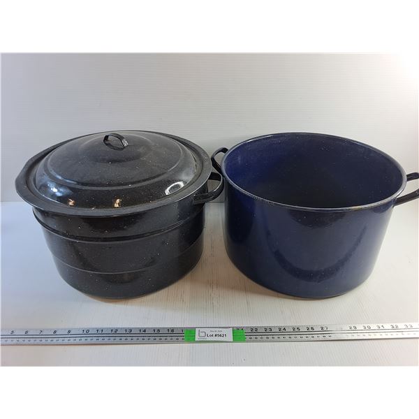 Enamel Cooking Pots and Lid