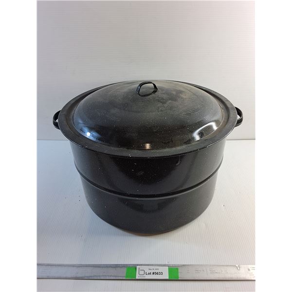Large Enamel Cooking Pot with Lid