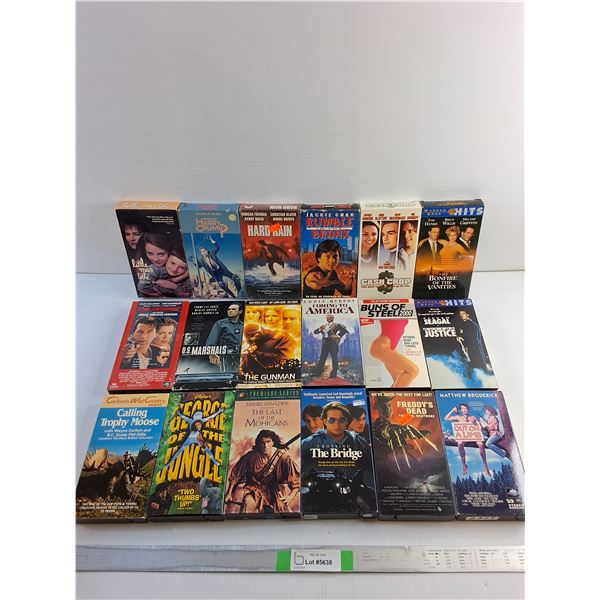 Various VHS Movies - Freddy's Dead, Buns of Steel and Coming to America
