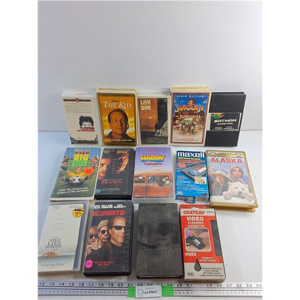 Various VHS Movies - Bandits, The Kid and Jumanji