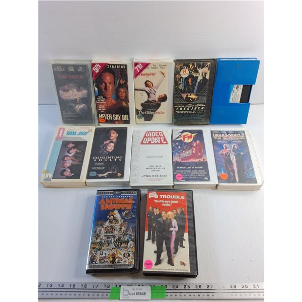 Various VHS Movies - Never Say Die, Animal House and The Other Sister