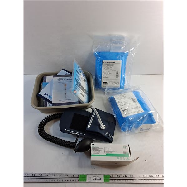 Suturing Trays, Ice Packs, Redipen CD Guide, Steri Strip and Blood Pressure Cuff
