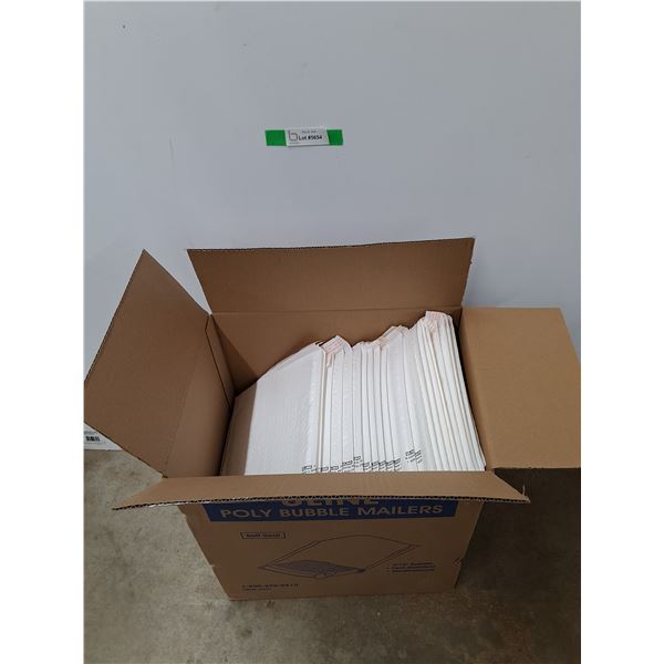 Box of Uline Bubble Mailers, #2, opened, some missing