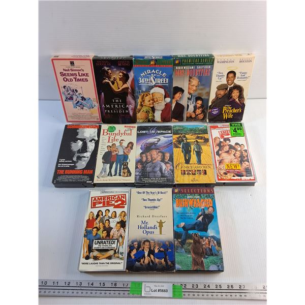 Various VHS Movies - The Running Man, American Pie 2 and Lost in Space