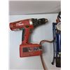 Image 2 : Assorted Items - Milwaukee Power Drill, Air Pressure Gauge, Rockwell Router Base, Misc - As Is